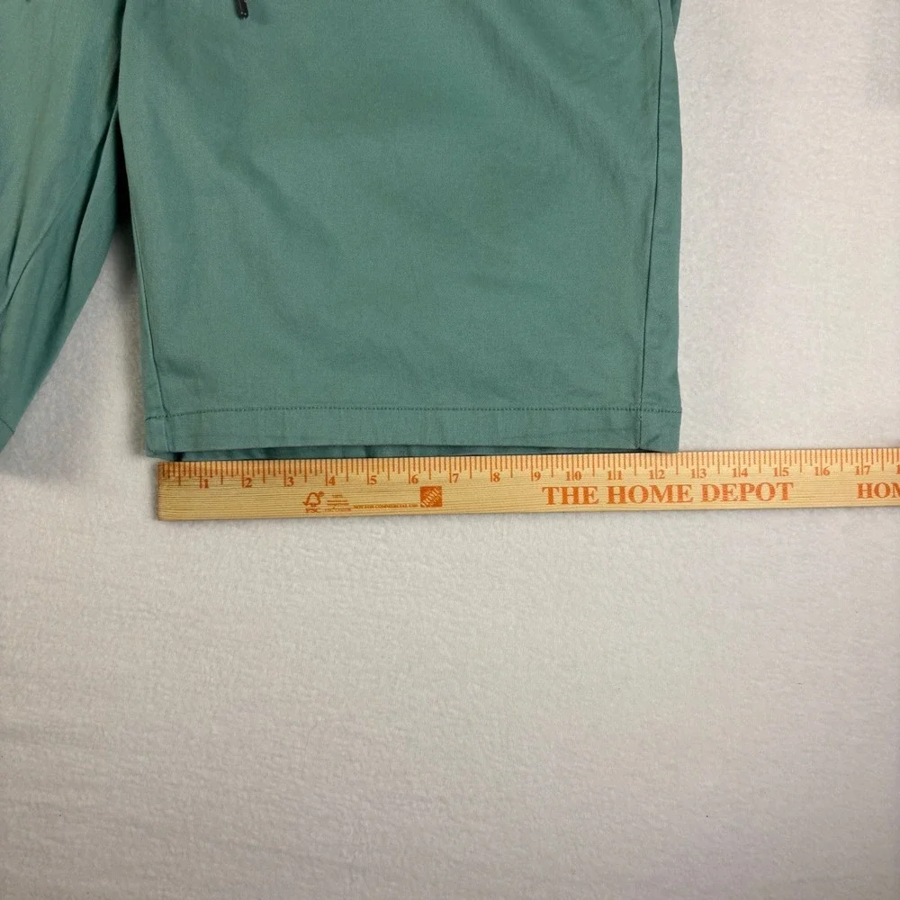 Caribbean Joe Mens Shorts Size 42 Seafoam Green Cotton Stretch Drawstring Casual